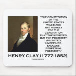 Henry Clay Constitution Of United States Posterity mousepads