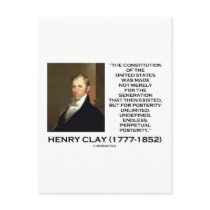 Henry Clay Constitution Of United States Posterity Postcards