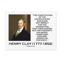 Henry Clay Constitution Of United States Posterity Post Cards