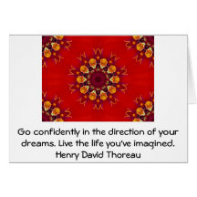 Henry David Thoreau Motivational Dream Quotation Greeting Cards