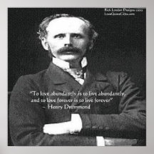 Henry Drummond "Love/Live Forever" Love Quote Post Print