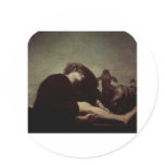 Henry Füssli - Loneliness @ Dawn 1794-96 dog girl stickers