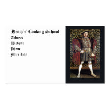 Henry VIII Portrait Business Card Template