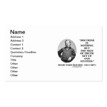 Henry Ward Beecher Doctrine Nothing But Truth Set Business Card Templates