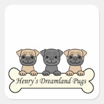 Henry's Dreamland Pugs Sticker