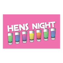 Hens night with Alcohol spirit shots Sticker