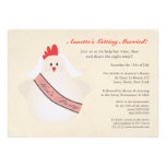 Hen's Party Funny Chicken Illustrated Invite