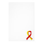 Hepatitis C Red Yellow Ribbon 3 Stationery