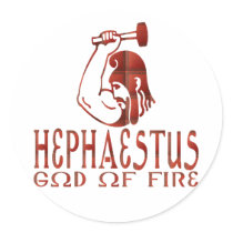 Hephaestus Round Stickers