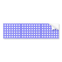 Her Cute Girly Style Blue & White Damask Girls Bumper Stickers