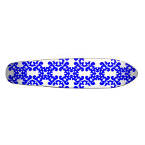 Her Cute Girly Style Blue & White Damask Girls