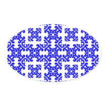 Her Cute Girly Style Blue & White Damask Girls