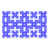 Her Cute Girly Style Blue & White Damask Girls