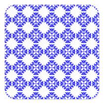 Her Cute Girly Style Blue & White Damask Girls Stickers