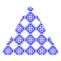 Her Cute Girly Style Blue & White Damask Girls Sticker