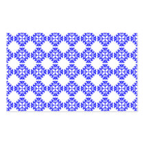Her Cute Girly Style Blue & White Damask Girls Sticker