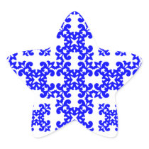 Her Cute Girly Style Blue & White Damask Girls