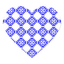 Her Cute Girly Style Blue & White Damask Girls Sticker