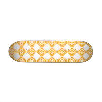 Her Cute Girly Style Orange & White Damask Girls