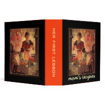 Her first lesson binders, Mom's recipes binders