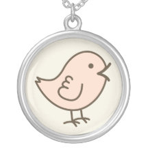 Her Little Pink Love Bird Vector Art Custom Jewelry