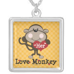 Her Love Monkey Necklace