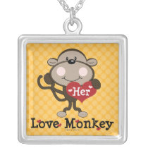 Her Love Monkey Necklace necklaces