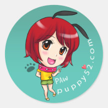 Her name is Paw Round Sticker