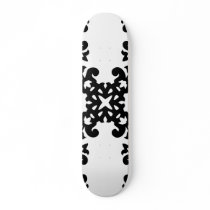 Her Vintage Girly Style Black & White Damask Girls Skate Board Deck
