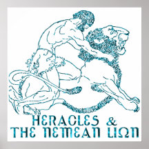 Heracles & The Nemean Lion Posters