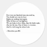 Heraclitus Quote Round Sticker