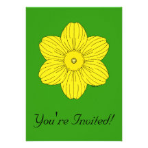 Heraldic Daffodil Invitation