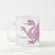 Heraldic Dragon (Pink) - Mug #4