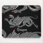 Heraldic Dragon (Silver) - Mousepad