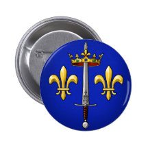 Heraldry of Joan of Arc Jeanne d'Arc Pinback Button