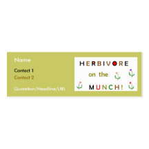 Herbivore sur le mâcher carte de visite