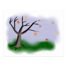 Herbst Baum autumn tree Postkarte