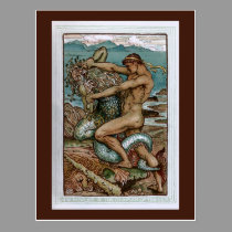 Hercules & the Old Man of the Sea postcards