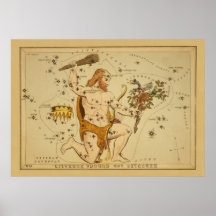 Hercules - Vintage Astronomical Star Chart Image Poster