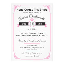 Here Comes the Bride |  Bridal Shower Invitation