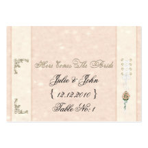 Here Comes The Bride Placement Cards Business Cards