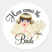 Here Comes The Bride Stickers