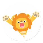 Here comes Trouble (cute cartoon Lion) sticker