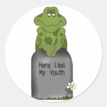 Here Lies My Youth Round Stickers