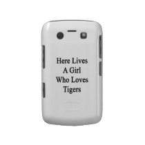 Here Lives A Girl Who Loves Tigers casemate cases