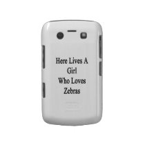 Here Lives A Girl Who Loves Zebras casemate cases