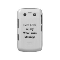 Here Lives A Guy Who Loves Monkeys casemate cases