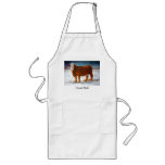 HEREFORD BEEF COW: PASTEL PAINTING: SNOW APRON