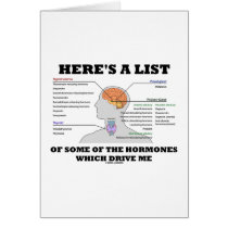 Here's A List Of Some Of The Hormones (Endocrine) Card
