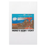 Here's How I Vent (Deep Sea Vent Chemistry Humor) Customized Stationery